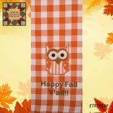 Fall Happy Fall Y'all Owl Applique Towel