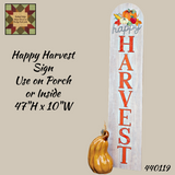 Happy Harvest Porch Sign 47"H