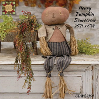 Henry Pumpkin Scarecrow 26"L