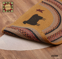 Heritage Farms Sheep Jute Rug Half or Oval w/ Durable & Non-slip Pad