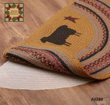 Heritage Farms Sheep Jute Rug Half or Oval w/ Durable & Non-slip Pad