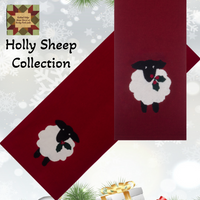 Holly Sheep Cranberry Red Table Collection