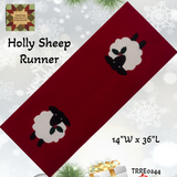 Holly Sheep Cranberry Red Table Collection