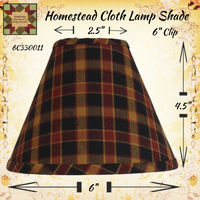 Homestead Cloth Lamp Shade Varies Sizes