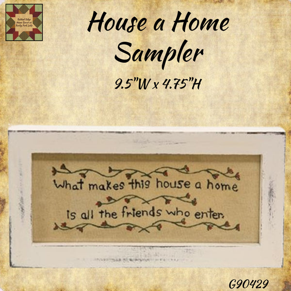 Ivory Framed House a Home Sampler Stitchery