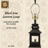 Iron Lantern Lamp Black or Cranberry/Red