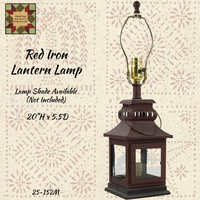 Iron Lantern Lamp Black or Cranberry/Red