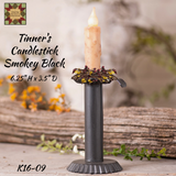 Tinner's Candlestick 6.25"H Smokey Black