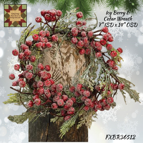 Icy Berry & Cedar Wreath or Vine