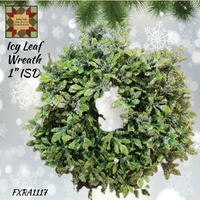 Icy Leaf Wreath 1" ISD
