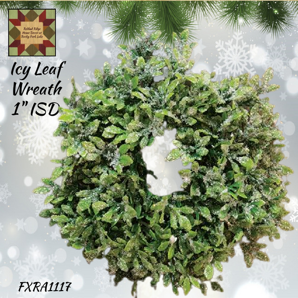 Icy Leaf Wreath 1" ISD