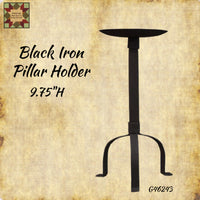 Black Iron Pillar Holder 2 Sizes Available