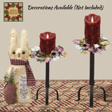 Black Iron Pillar Holder 2 Sizes Available