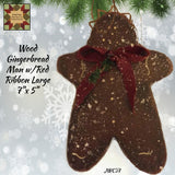 Hanging Wood Gingerbread Men 2 Sizes