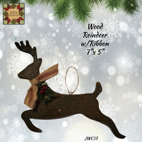 Hanging Wood Reindeer