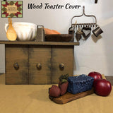 Wood Rustic Appliance Cover 16"Wx9.25"Hx9.25"D