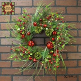 Christmas Jingle Bell Pine Wreaths, Pick & Garland