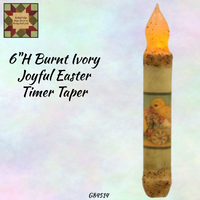 Candle Taper Joyful Easter Spring 6"H Timer