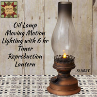 Vintage Oil Lamp Moving Motion Lighting w/6hr Timer
