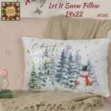 Christmas Pillow Let It Snow 14"x22"