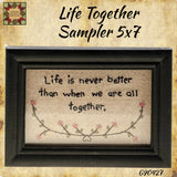 Black Framed Life Together Sampler Stitchery