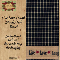 Live Love Laugh Towel Embroidered