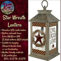 Live Laugh Love Timer Lantern Inside or Out