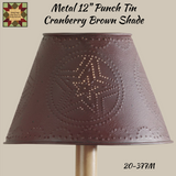 Star Punch Tin 12" Metal Lamp Shade
