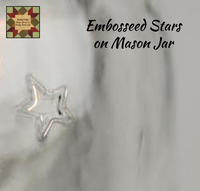 Mason Jar Clear w/Embossed Stars Pendant Light Lamp