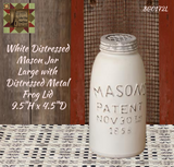 Mason Jars White Distressed 4 Styles to Choose from
