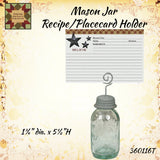 Mason Jar Recipe/Place Card Holder