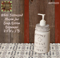 Mason Jars White Distressed 4 Styles to Choose from