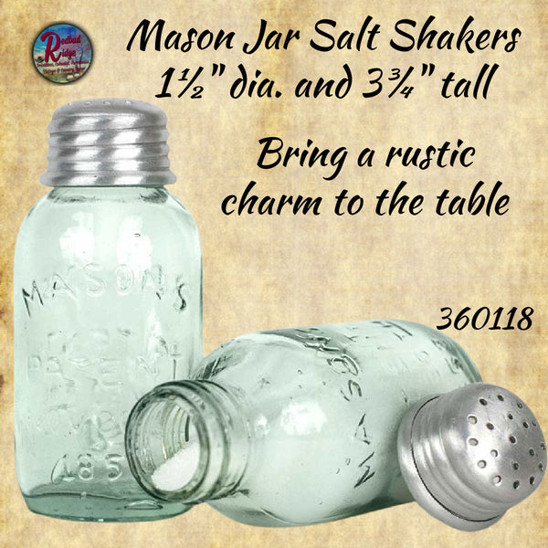 Mason Jar Salt & Pepper Shakers