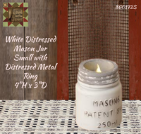 Mason Jars White Distressed 4 Styles to Choose from