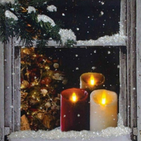 Making Spirits Bright Radiant Lighted Canvas 15 Sq