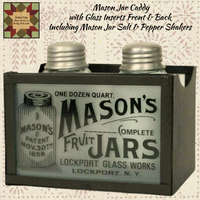 Mason Jar Caddy, Including Salt & Pepper Shakers