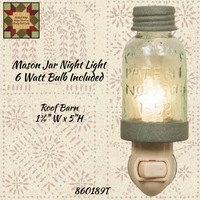 Mason Jar Night Lights Brown or Zinc