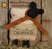 Merry Christmas Vintage Sheep