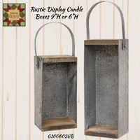 Rustic Galvanized Candle Boxes 9"H or 6"H