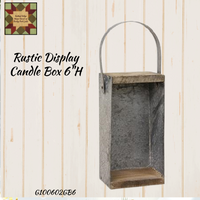 Rustic Galvanized Candle Boxes 9"H or 6"H