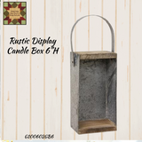 Rustic Galvanized Candle Boxes 9"H or 6"H