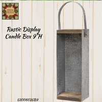 Rustic Galvanized Candle Boxes 9"H or 6"H
