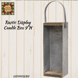 Rustic Galvanized Candle Boxes 9"H or 6"H