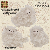 Handcrafted Fuzzy Sheep Set of 3