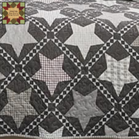 Mountain Stars Gray & Black King & Queen 3 pc Bedding Sets
