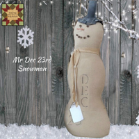 Rustic Primitive Snowman Mr Dec 23rd