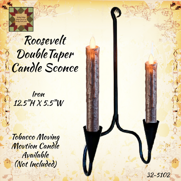 Roosevelt Double Taper Candle Wall Sconce