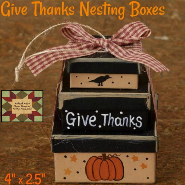 Give Thanks Mini Nesting Boxes