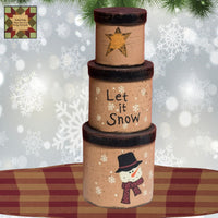 Christmas Nesting Boxes Let It Snow Snowman & Star
