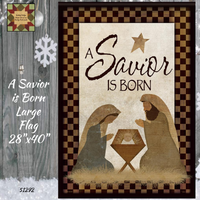 Christmas A Savior is Born Large Flag 28"x40"